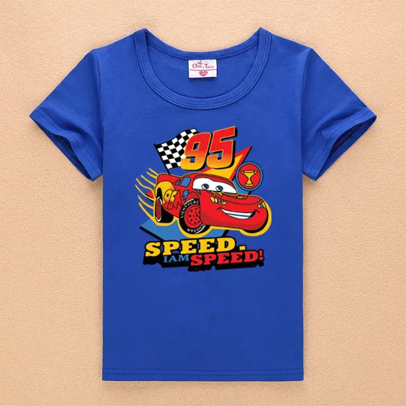 Cars Speed Speed T-Shirt Blue Boys 2021 - Image 3
