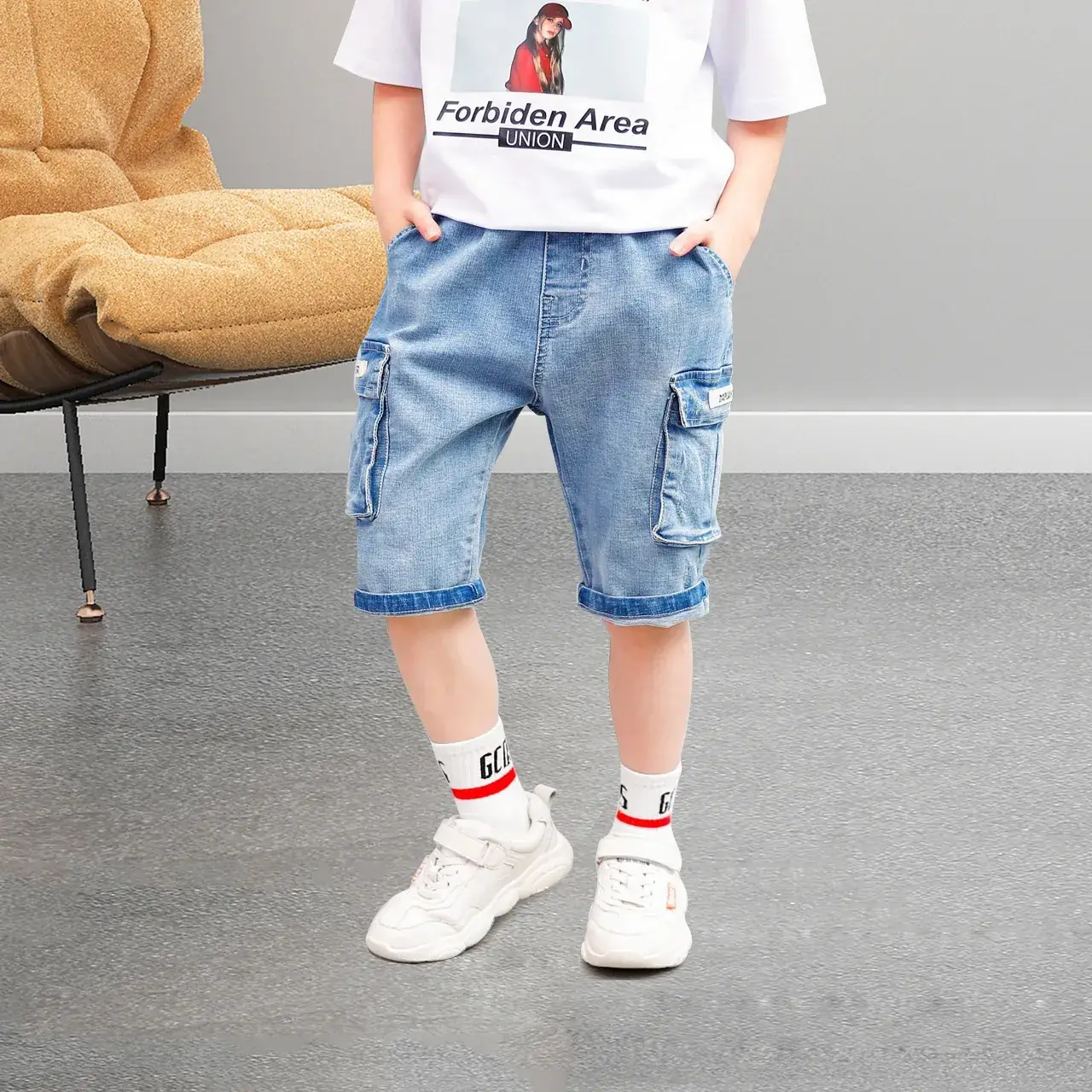 Boys Denim Shorts 2025 Summer New Style - Image 3