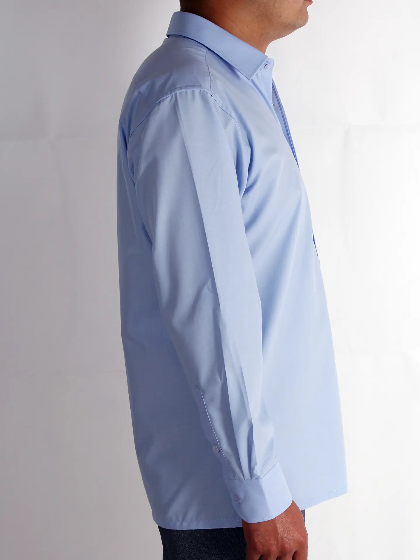 Men's Long Sleeve Button Shirt Blue Medium Age - Image 32