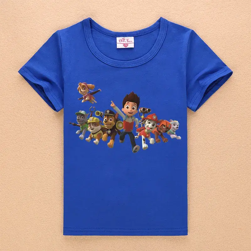 Blue Cartoon Kids T-Shirt for Boys Summer Wear - Image 3