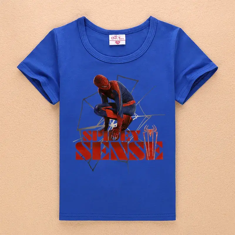 Blue Spider-Man T-Shirt for Boys Summer Wear - Image 5