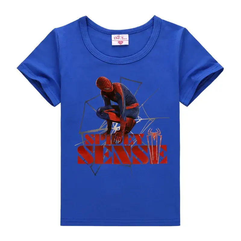 Blue Spider-Man T-Shirt for Boys Summer Wear - Image 9