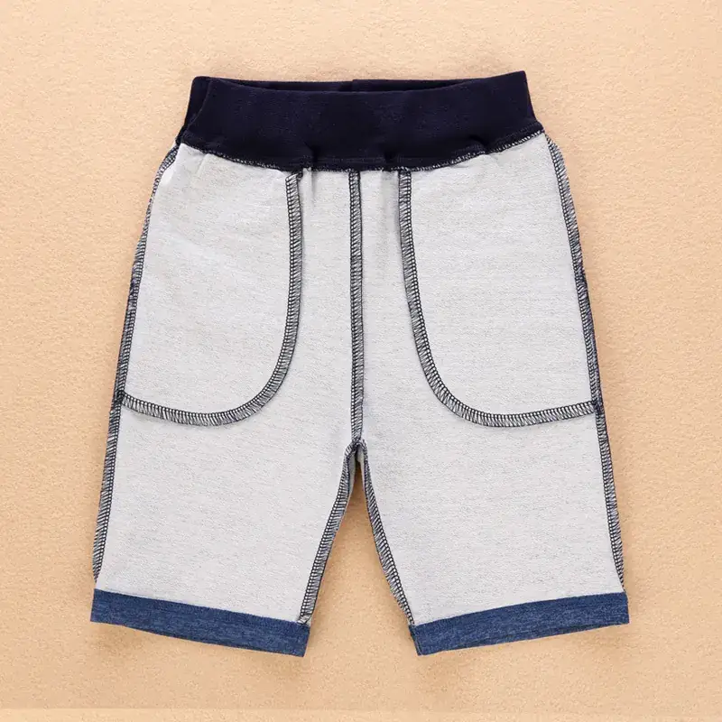Children's Super Zombi Shorts Blue Cotton Casual Summer Pants - Image 4