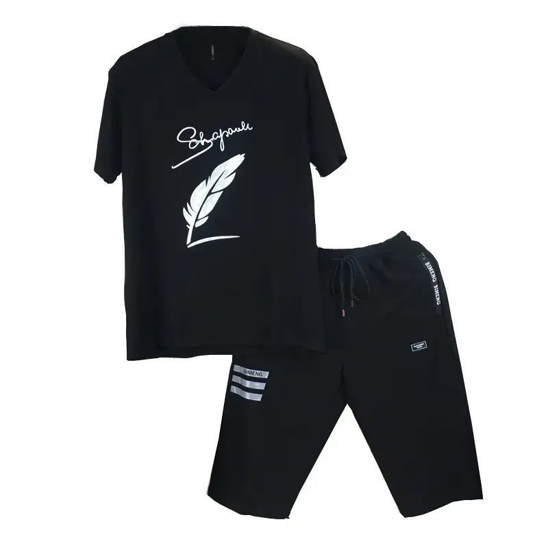 Bi Meng Black Sports Suit Plus Large Summer - Image 6