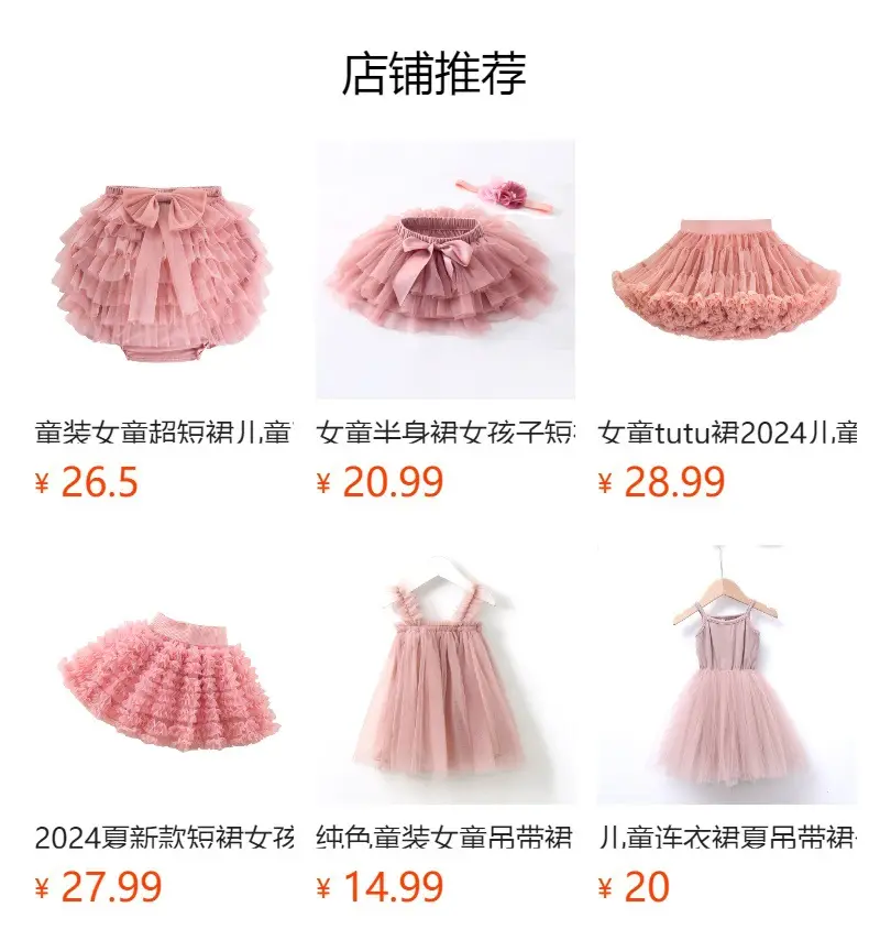 Girls Lace Flying Sleeve Dress Pink Children's Skirt — feature 2