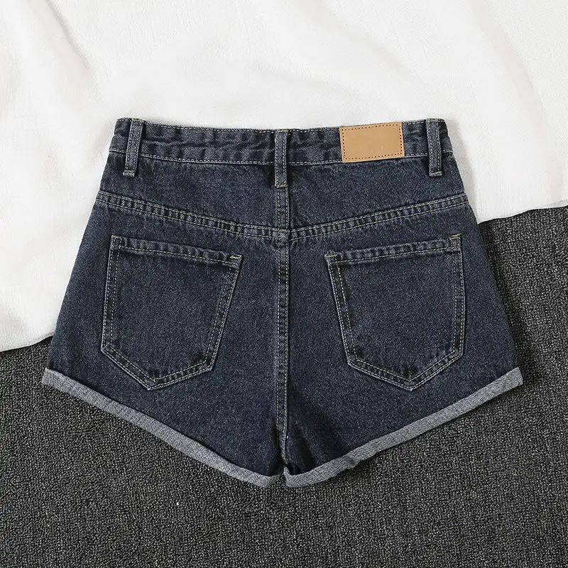 High Waist Denim Shorts Women Summer Light Blue - Image 6