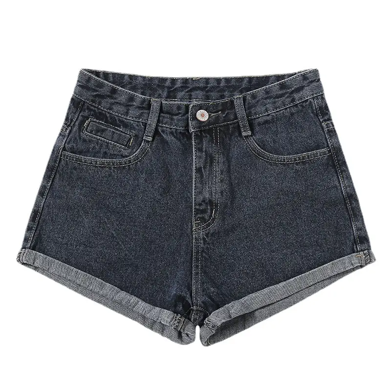 High Waist Denim Shorts Women Summer Light Blue - Image 7