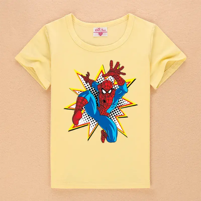 Red Spider-Man Graphic Boys T-Shirt Short Sleeve