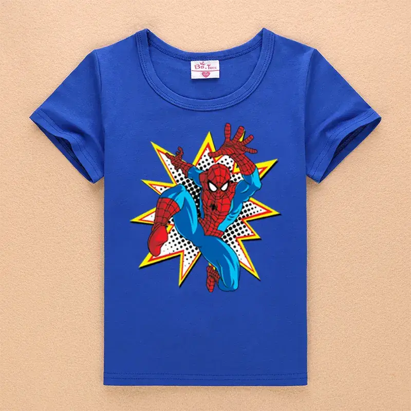 Red Spider-Man Graphic Boys T-Shirt Short Sleeve