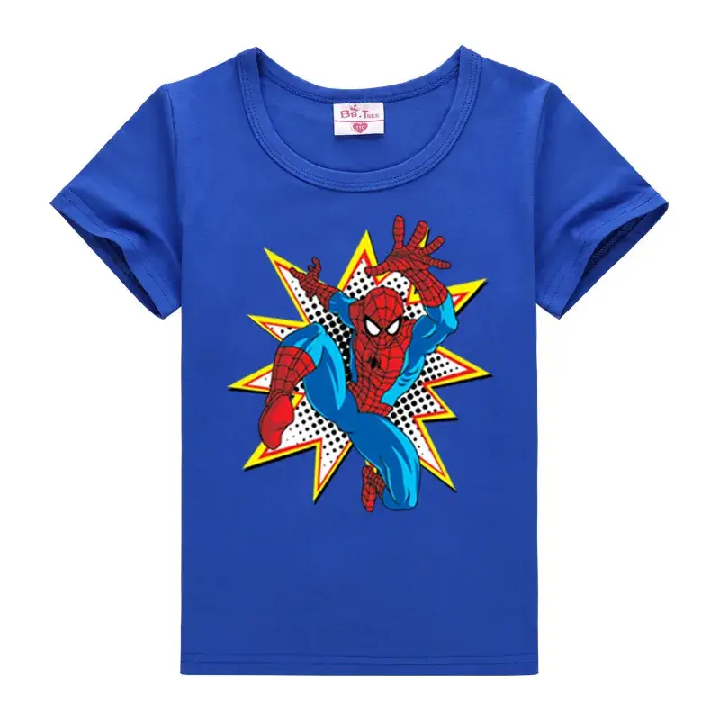 Red Spider-Man Graphic Boys T-Shirt Short Sleeve