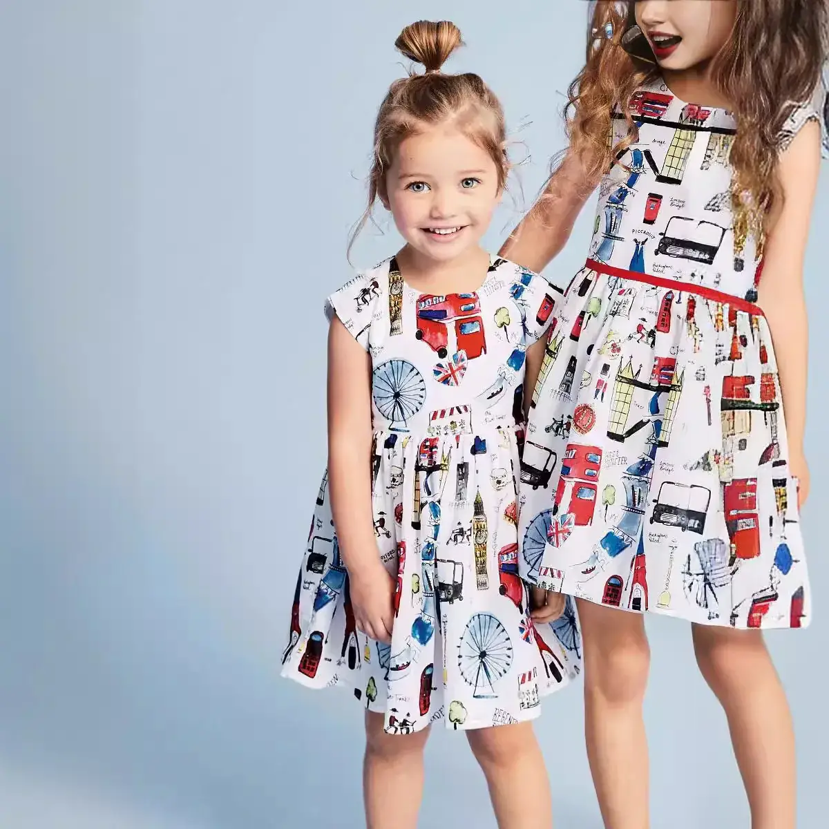 Summer Cartoon Princess Dress for Girls European American Print - Image 3