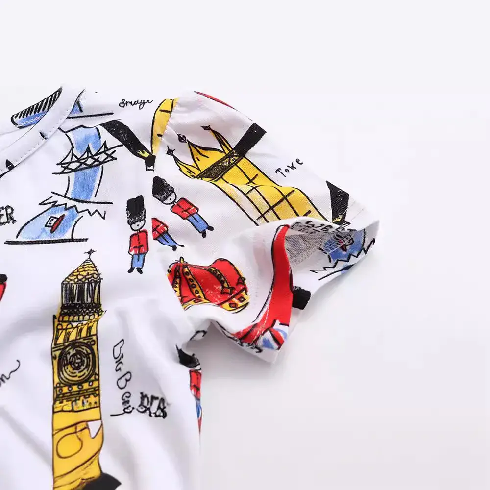 Summer Cartoon Princess Dress for Girls European American Print - Image 4