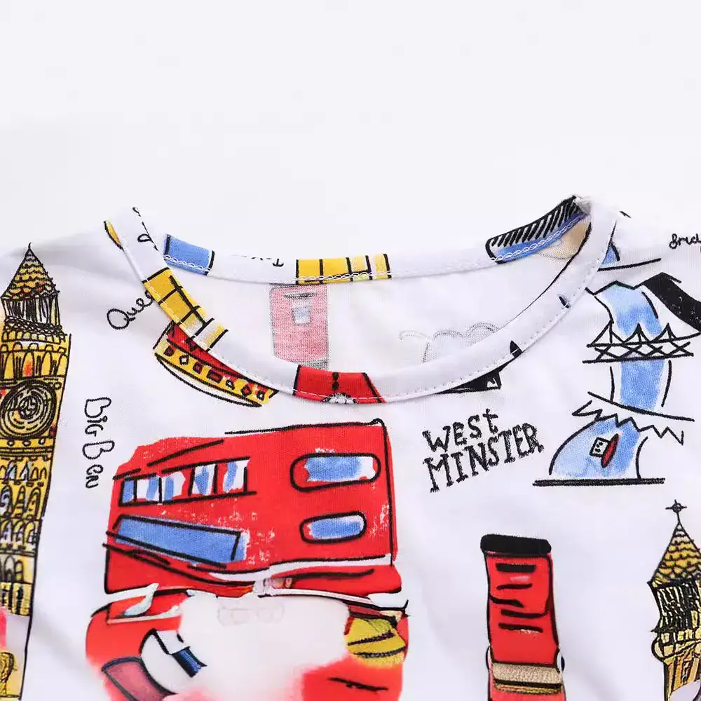 Summer Cartoon Princess Dress for Girls European American Print - Image 5