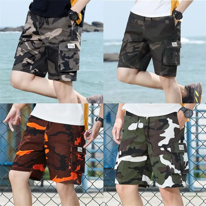 Men's Black Cargo Shorts with 4 Pockets Summer Wear - Image 11