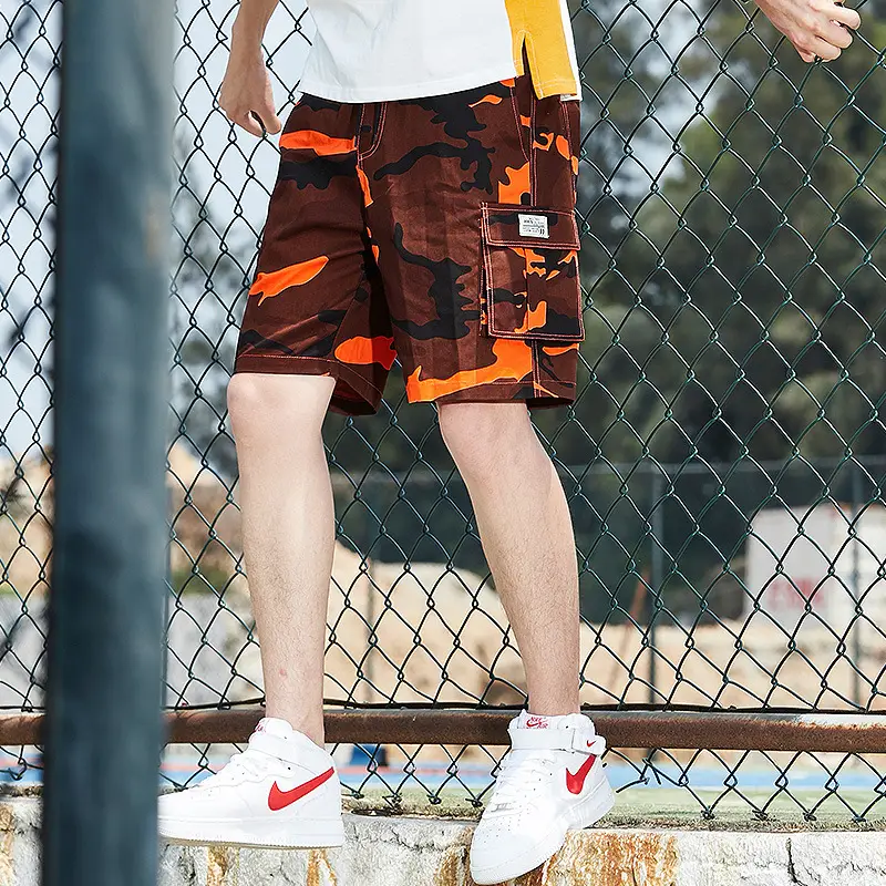 Men's Black Cargo Shorts with 4 Pockets Summer Wear - Image 8