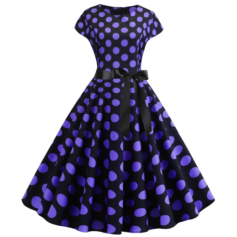2019Eaby Ready-Made Hot-Selling Summer Polka-Dot Dress - Image 3