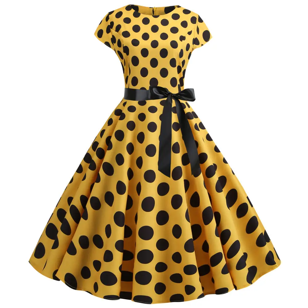 2019Eaby Ready-Made Hot-Selling Summer Polka-Dot Dress - Image 5