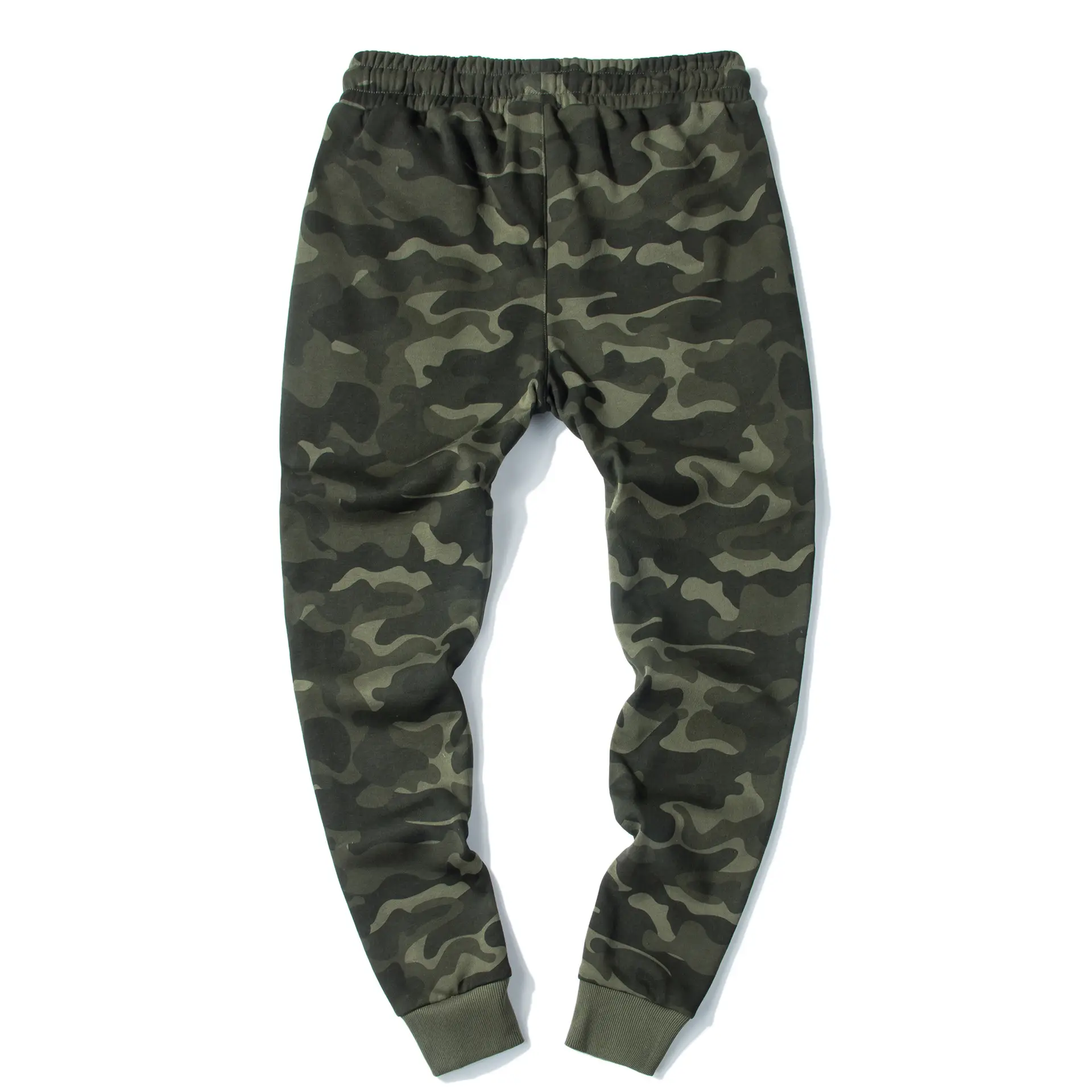 Men Camouflage Ankle-Tied Skinny Pants with Logo - Image 4