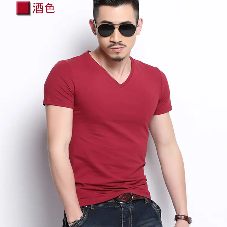 Men's Navy Blue Slim Fit T-Shirt Large Size - Image 12