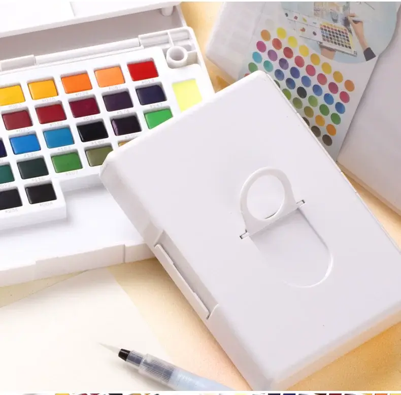 Japanese Sakura Solid Watercolor Pigment 24 Colors 36 Colors 48 Colors Art Special Terrence Solid Watercolor for Beginners — feature 14