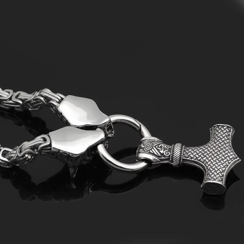 Nordic Viking Wolf Head Chain Pendant for Men - Image 5