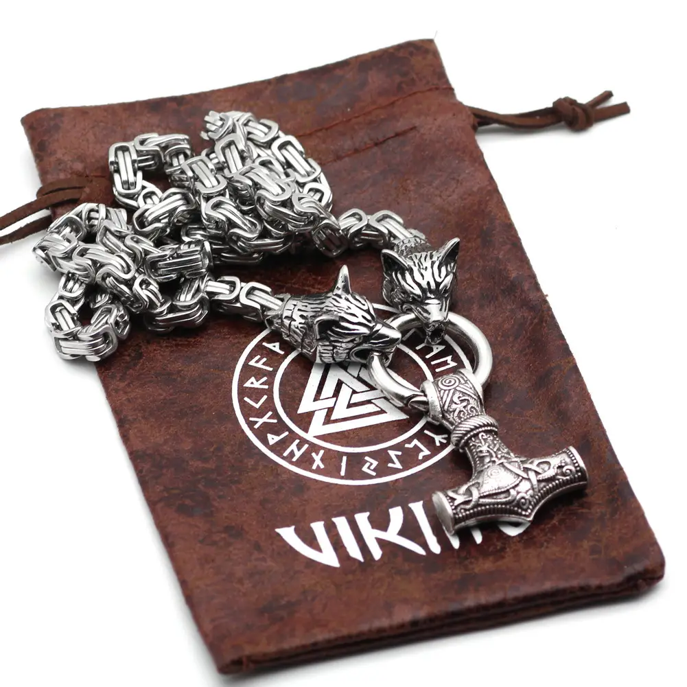 Nordic Viking Wolf Head Chain Pendant for Men - Image 6