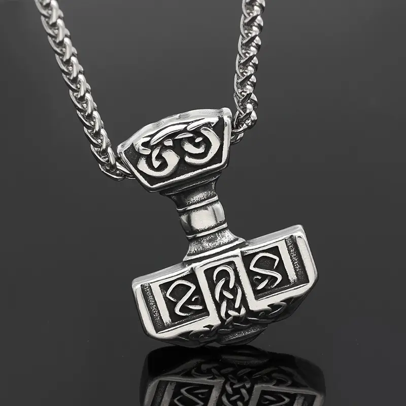 Nordic Viking Wolf Head Chain Pendant for Men — feature 3