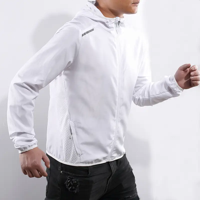 Men Windproof Hooded Sun Protection Suit Black - Image 7