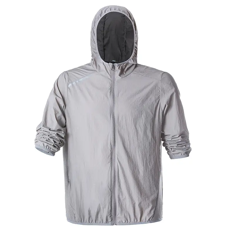Men Windproof Hooded Sun Protection Suit Black - Image 3
