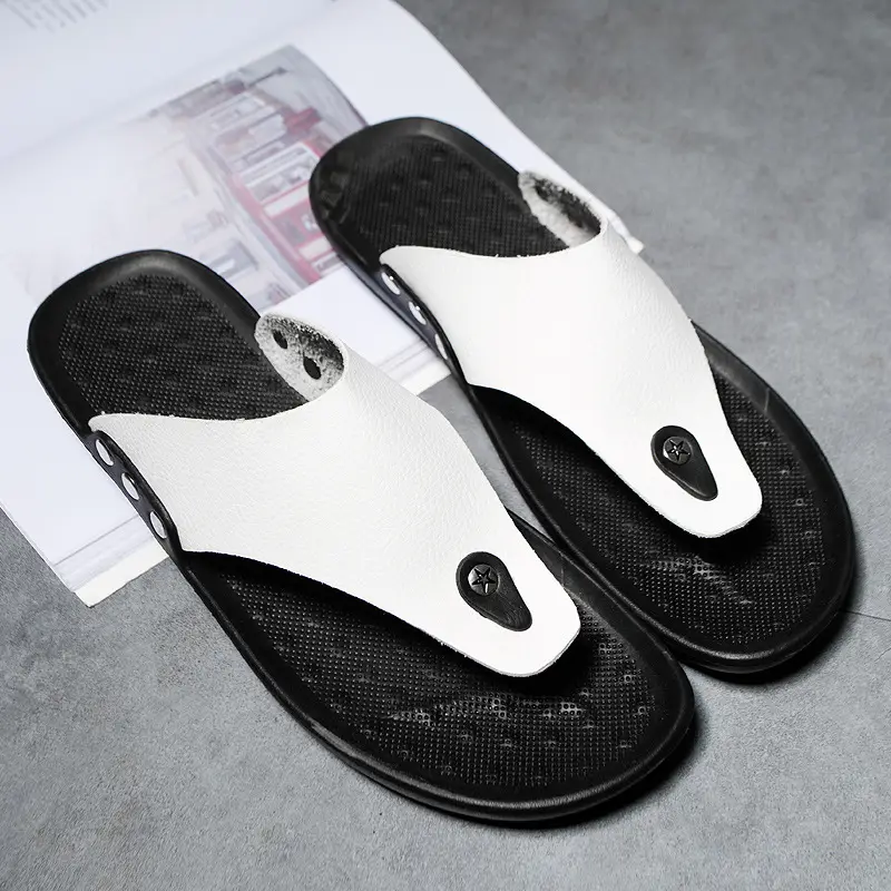 Black EVA Cross-Body Sandals for Men Summer