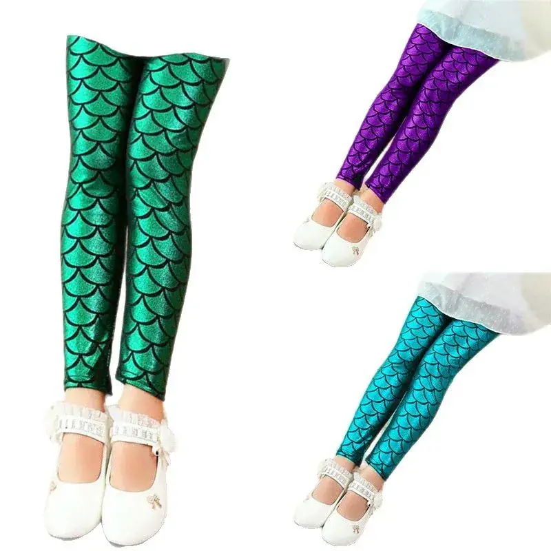 Pink Fish Scale Slim Fit Leggings for Women - Image 12