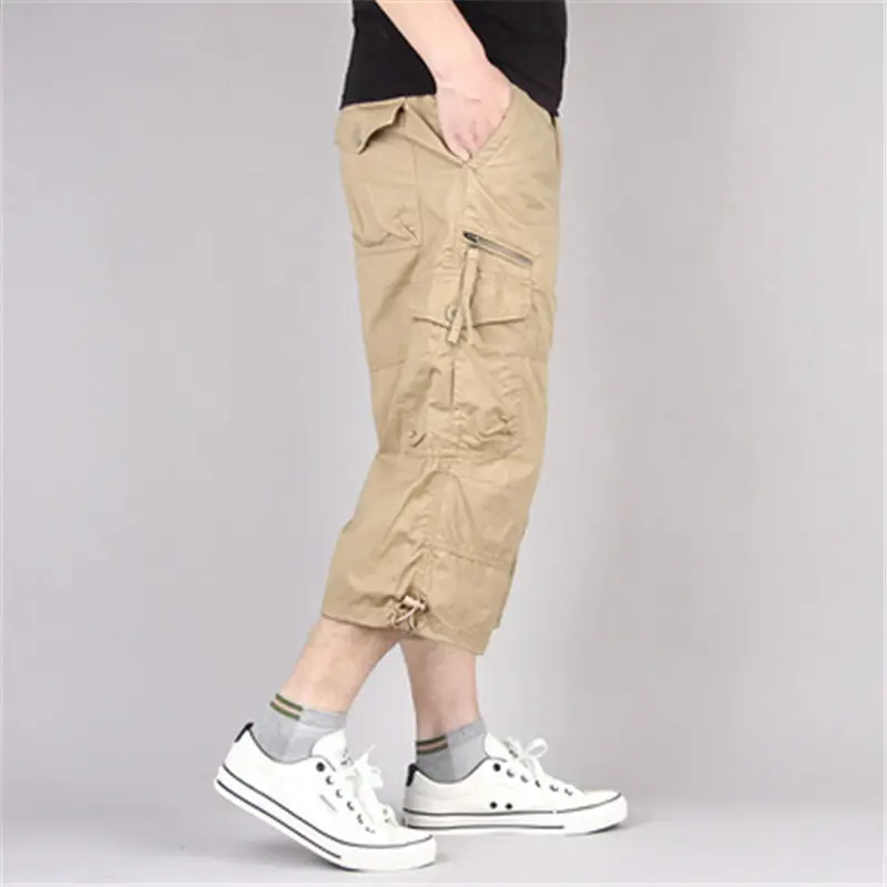 Men's Navy Blue Multi-Pocket Cargo Pants - Image 12