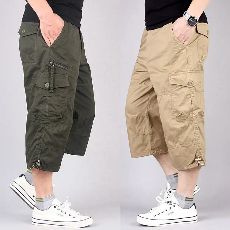 Men's Navy Blue Multi-Pocket Cargo Pants - Image 8