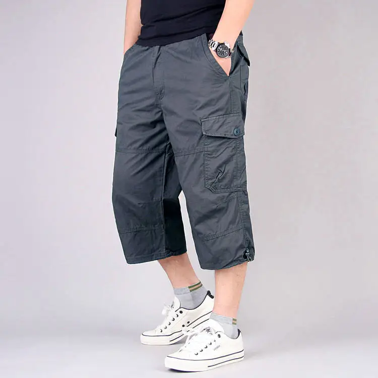 Men's Navy Blue Multi-Pocket Cargo Pants - Image 11