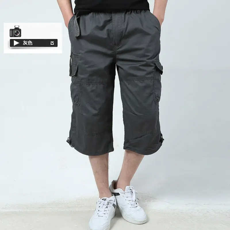 Men's Navy Blue Multi-Pocket Cargo Pants - Image 3