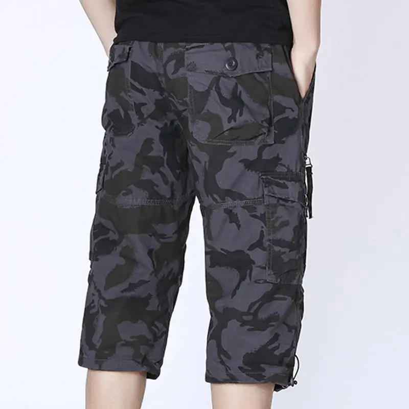 Men's Navy Blue Multi-Pocket Cargo Pants - Image 5