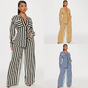 Striped Belted Jumpsuit Set for Women Summer Wear — feature 28