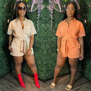 Striped Belted Jumpsuit Set for Women Summer Wear — feature 57