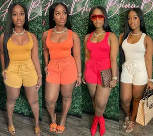 Striped Belted Jumpsuit Set for Women Summer Wear — feature 64