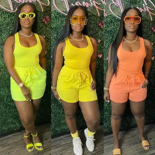 Striped Belted Jumpsuit Set for Women Summer Wear — feature 65
