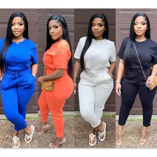 Striped Belted Jumpsuit Set for Women Summer Wear — feature 73