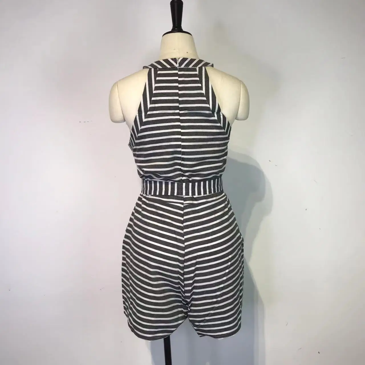 Striped Belted Jumpsuit Set for Women Summer Wear — feature 90