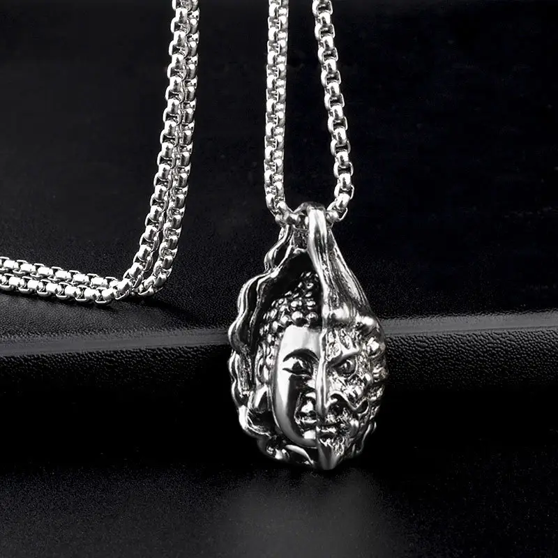 Titanium Buddha Pendant Necklace for Men Women - Image 8
