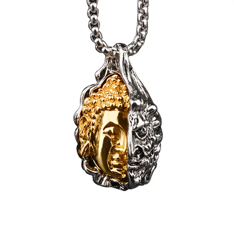 Titanium Buddha Pendant Necklace for Men Women - Image 11