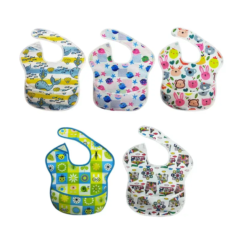 New Baby Bibs with Animal Prints Waterproof Polyester - Image 15