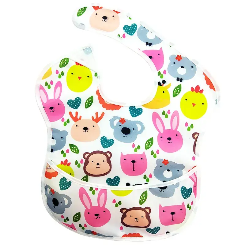 New Baby Bibs with Animal Prints Waterproof Polyester - Image 7