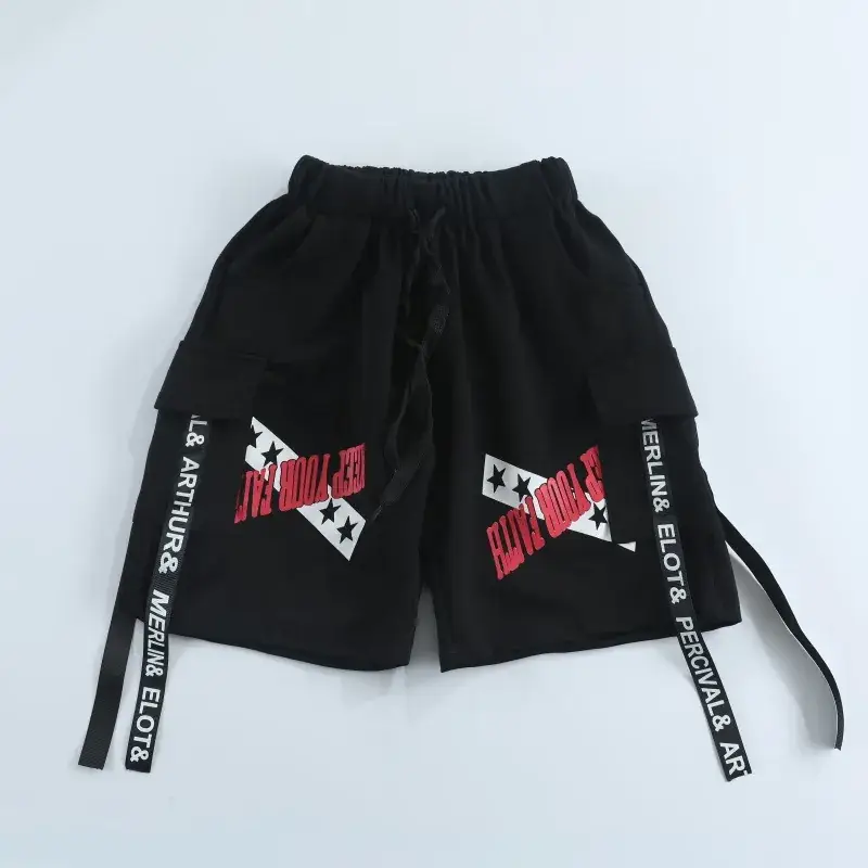 Boy Hip Hop Dance Costume Sequin Shirt Cap Pants White Black - Image 3