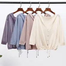 2023 Linen Knitted Hooded Sunscreen Shawl Women — feature 15