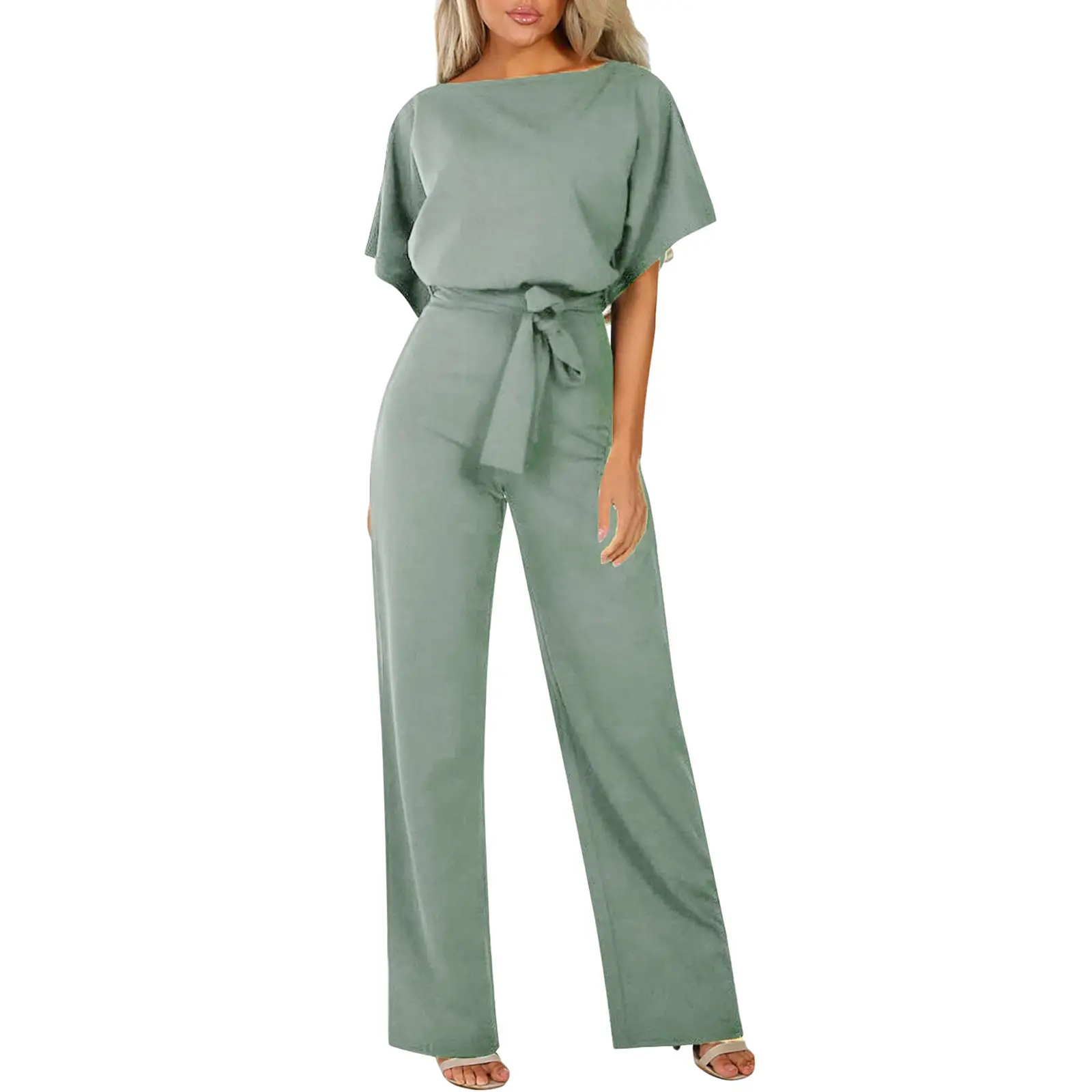 Red Button Lace-Up 2-Piece Women's Set - Image 16