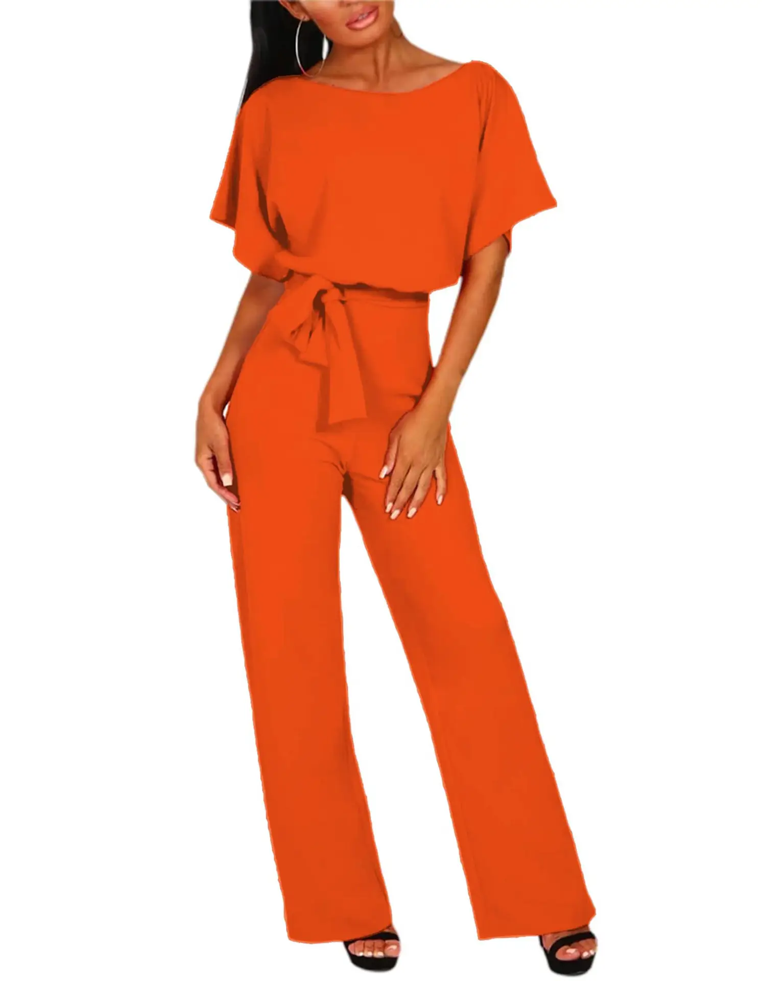 Red Button Lace-Up 2-Piece Women's Set - Image 19